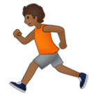 🏃🏾 Emoji Persona Corriendo: Tono De Piel Oscuro Medio en Samsung One UI 4.0.