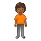 🧍🏾 Emoji Persona De Pie: Tono De Piel Oscuro Medio en Samsung One UI 4.0.