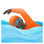 🏊🏿 Emoji Schwimmer(in): dunkle Hautfarbe Samsung One UI 4.0.