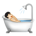 🛀🏻 Emoji Pessoa Tomando Banho: Pele Clara na Samsung One UI 4.0.