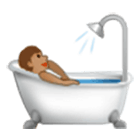 🛀🏽 Emoji Persona En La Bañera: Tono De Piel Medio en Samsung One UI 4.0.