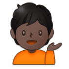 💁🏿 Emoji Infoschalter-Mitarbeiter(in): dunkle Hautfarbe Samsung One UI 4.0.