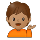 Emoji 💁🏽 Persona Al Punto Informazioni: Carnagione Olivastra su Samsung One UI 4.0.