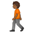 🚶🏾 Emoji Persona Caminando: Tono De Piel Oscuro Medio en Samsung One UI 4.0.
