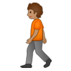 🚶🏽 Emoji Pessoa Andando: Pele Morena na Samsung One UI 4.0.