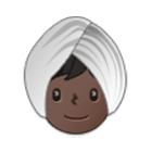 👳🏿 Emoji Person mit Turban: dunkle Hautfarbe Samsung One UI 4.0.