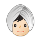👳🏻 Emoji Person mit Turban: helle Hautfarbe Samsung One UI 4.0.