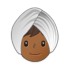 Emoji 👳🏾 Persona Con Turbante: Carnagione Abbastanza Scura su Samsung One UI 4.0.