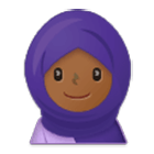 🧕🏾 Emoji Mulher Com Véu: Pele Morena Escura na Samsung One UI 4.0.