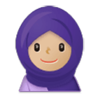 🧕🏼 Emoji Frau mit Kopftuch: mittelhelle Hautfarbe Samsung One UI 4.0.
