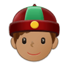 Emoji 👲🏽 Uomo Con Zucchetto Cinese: Carnagione Olivastra su Samsung One UI 4.0.