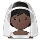 Emoji 👰🏿 Persona Con Velo: Carnagione Scura su Samsung One UI 4.0.