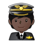 🧑🏿‍✈️ Emoji Pilot(in): dunkle Hautfarbe Samsung One UI 4.0.
