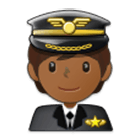 🧑🏾‍✈️ Emoji Pilot(in): mitteldunkle Hautfarbe Samsung One UI 4.0.