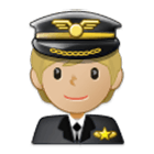 🧑🏼‍✈️ Emoji Pilot(in): mittelhelle Hautfarbe Samsung One UI 4.0.