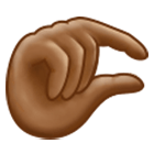 🤏🏾 Emoji Wenig-Geste: mitteldunkle Hautfarbe Samsung One UI 4.0.