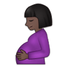 🤰🏿 Emoji Mujer Embarazada: Tono De Piel Oscuro en Samsung One UI 4.0.