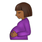 🤰🏾 Emoji Mujer Embarazada: Tono De Piel Oscuro Medio en Samsung One UI 4.0.