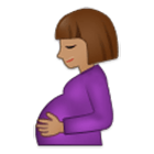 Emoji 🤰🏽 Donna Incinta: Carnagione Olivastra su Samsung One UI 4.0.