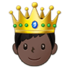 🤴🏿 Emoji Príncipe: Pele Escura na Samsung One UI 4.0.