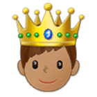 🤴🏽 Emoji Príncipe: Pele Morena na Samsung One UI 4.0.