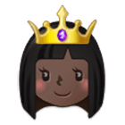 👸🏿 Emoji Princesa: Tono De Piel Oscuro en Samsung One UI 4.0.