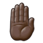 🤚🏿 Emoji Dorso Da Mão Levantado: Pele Escura na Samsung One UI 4.0.