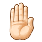 🤚🏻 Emoji erhobene Hand von hinten: helle Hautfarbe Samsung One UI 4.0.