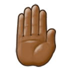 🤚🏾 Emoji Dorso Da Mão Levantado: Pele Morena Escura na Samsung One UI 4.0.