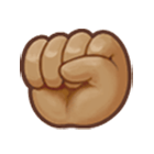 Emoji ✊🏽 Pugno: Carnagione Olivastra su Samsung One UI 4.0.