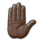 ✋🏿 Emoji erhobene Hand: dunkle Hautfarbe Samsung One UI 4.0.