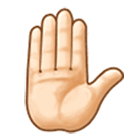 ✋🏻 Emoji Mão Levantada: Pele Clara na Samsung One UI 4.0.
