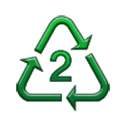 ♴ Emoji Símbolo de reciclagem para plástico-tipo 2 na Samsung One UI 4.0.