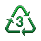 Émoji ♵ Symbole de recyclage du plastique type-3 sur Samsung One UI 4.0.