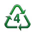 ♶ Emoji Símbolo de reciclagem para plástico-tipo 4 na Samsung One UI 4.0.