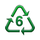 ♸ Emoji Símbolo de reciclaje para plástico tipo- 6 en Samsung One UI 4.0.