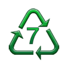 ♹ Emoji Símbolo de reciclagem para plástico-tipo 7 na Samsung One UI 4.0.