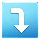 ⤵️ Emoji Flecha Derecha Curvándose Hacia Abajo en Samsung One UI 4.0.