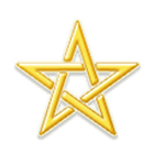 Emoji ⛥ Pentagramma che vortica a destra su Samsung One UI 4.0.