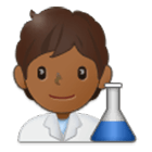 🧑🏾‍🔬 Emoji Wissenschaftler(in): mitteldunkle Hautfarbe Samsung One UI 4.0.