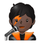 Emoji 🧑🏿‍🎤 Cantante: Carnagione Scura su Samsung One UI 4.0.