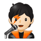 Emoji 🧑🏻‍🎤 Cantante: Carnagione Chiara su Samsung One UI 4.0.