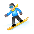 Emoji 🏂🏻 Persona Sullo Snowboard: Carnagione Chiara su Samsung One UI 4.0.