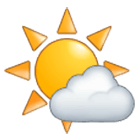 🌤️ Emoji Sonne hinter kleiner Wolke Samsung One UI 4.0.