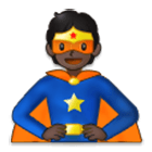 🦸🏿 Emoji Personaje De Superhéroe: Tono De Piel Oscuro en Samsung One UI 4.0.