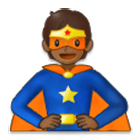 🦸🏾 Emoji Personaje De Superhéroe: Tono De Piel Oscuro Medio en Samsung One UI 4.0.