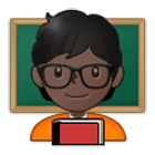 🧑🏿‍🏫 Emoji Lehrer(in): dunkle Hautfarbe Samsung One UI 4.0.