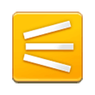 ⚟ Emoji Drei Linien konvergieren auf der linken Seite Samsung One UI 4.0.
