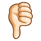 Emoji 👎🏻 Pollice Verso: Carnagione Chiara su Samsung One UI 4.0.