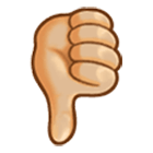 👎🏼 Emoji Daumen runter: mittelhelle Hautfarbe Samsung One UI 4.0.